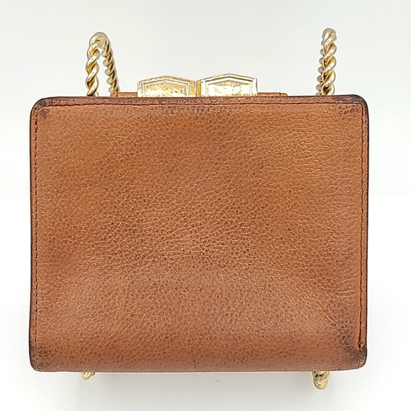 Yves Saint Laurent brown leather kisslock wallet - Picture 3 of 14